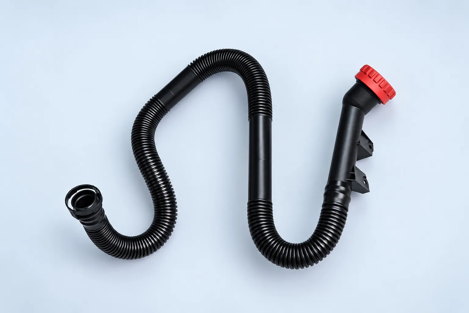 Custom tubing assembly with cap and mounting brackets